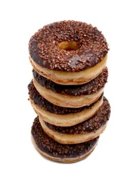 Doughnuts isolated on white Stock Photos