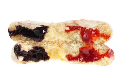 Doughnuts with jam Stock Photos