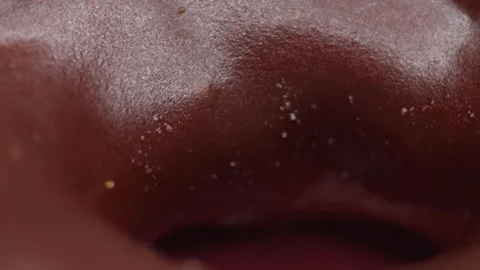 Doughnuts That Rotate 360 Degrees on the Plate Stock Footage 248566525