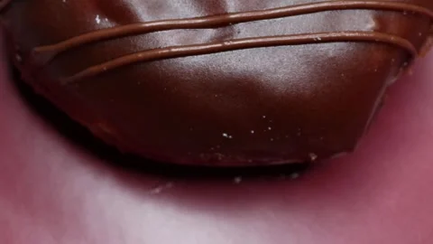 Doughnuts That Rotate 360 Degrees on the Plate Stock Footage 248567116