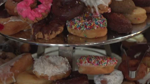 Doughnuts at Wedding Reception Stock Footage 153697907