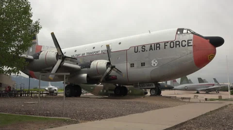 Douglas C-124 Globemaster II Hill AFB Utah 4K Stock Footage 50852546