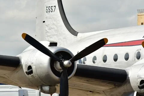 Douglas C-54 Skymaster candy Bomber airlift Berlin Tempelhof Stock-Fotos