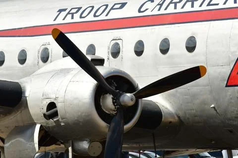 Douglas C-54 Skymaster candy Bomber airlift Berlin Tempelhof Stock Photos