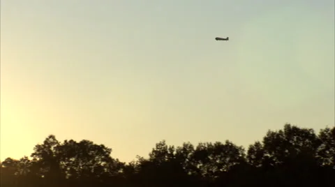 Douglas DC-3 Fly By Clouds 動画素材 45548677