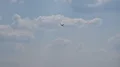 Douglas DC-6b airshow deep overflight and curve demonstration in blue cloudy sky 4k or 4k+ Resolution