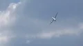 Douglas DC-6b airshow flight demonstration in blue sky with clouds 4k or 4k+ Resolution