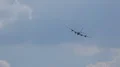 Douglas DC-6b close up airshow overflight demonstration in blue sky with clouds 4k or 4k+ Resolution