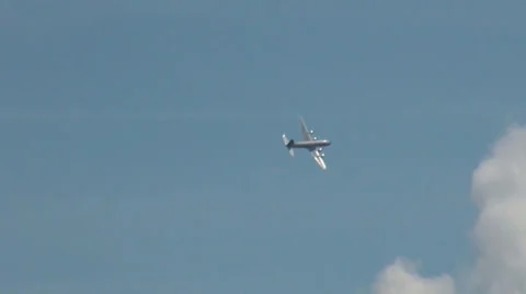Douglas DC-6B overflight Stock Footage 38828903