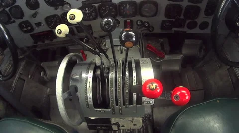 Douglas DC3 Interior Of Cockpit Stock-Footage 61965379