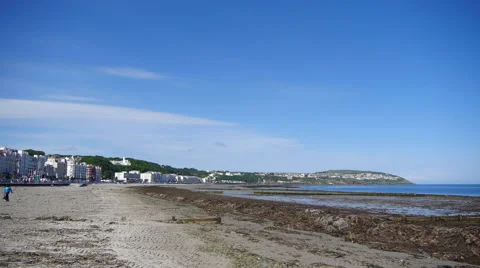 Douglas, Isle of Man on Beach Stock Footage 42786913