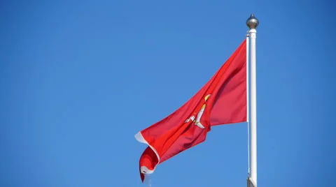 Douglas, Isle of Man Flag Stock Footage 42787103