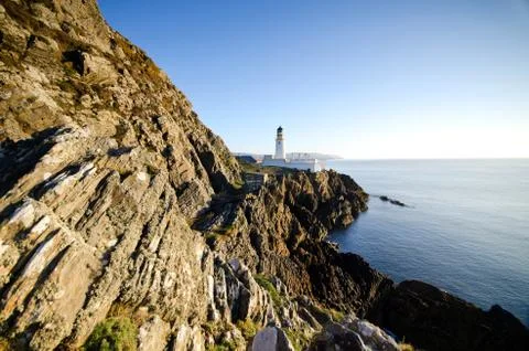 Douglas Lighthouse with Cliffs Stock Photos