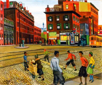 Douglass Square.. Stock Illustration