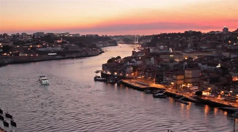 Douro River, Porto Stock Footage 40194084