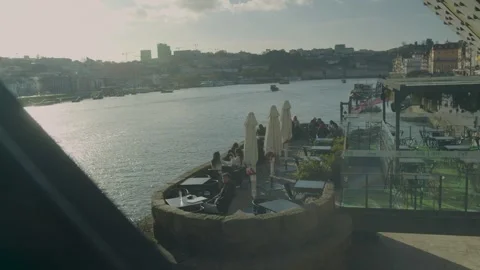 Douro River Scenic View Porto Portugal Stock Footage 327688062
