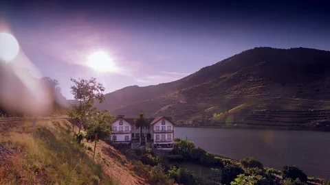 DouroTrain &amp;  Landscapes Stock Footage 121327905