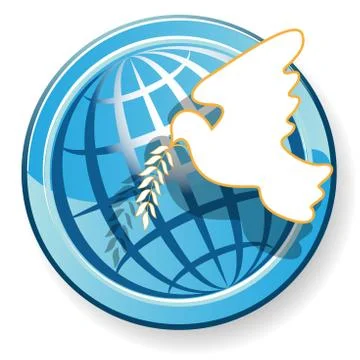 Dove and globe Stock Illustration