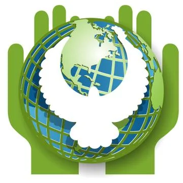 Dove and globe Stock Illustration