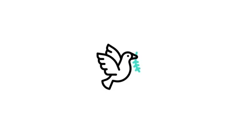Dove Animated Icon Stock Footage 320200812