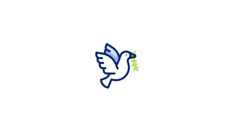 Dove Animated Icon Stock Footage 320200817