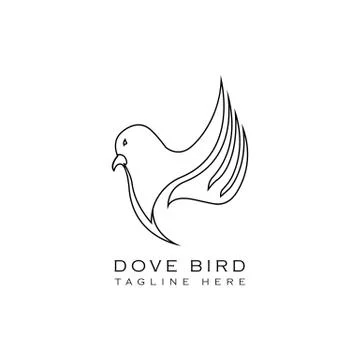 DOVE BIRD LOGO Stock Illustration
