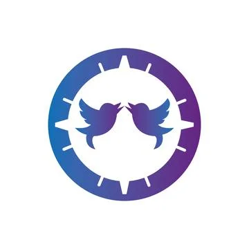 Dove bird logo vector design pro Vector Stock Illustration