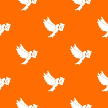 Dove carrying envelope pattern seamless Illustrazione stock