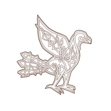 Dove Celtic Knotwork Stock Illustration