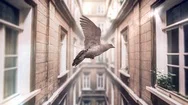 Dove Flying Up In Slow Motion Cinemagraph 4K Stock Footage