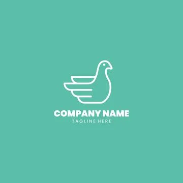 Dove hand logo Design vector Stock-Illustration