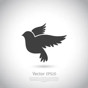 Dove icon vector Stock Illustration