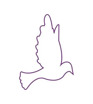 Dove icon on white Stock Illustration
