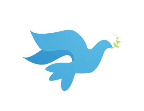 Dove illustration on white background Stock Illustration