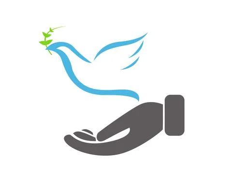 Dove illustration on white background Stock Illustration