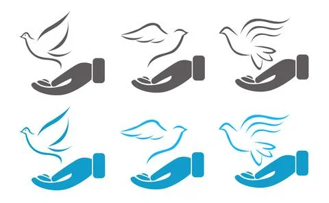 Dove illustration on white background Stock Illustration