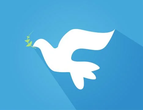 Dove with olive branch Stock Illustration