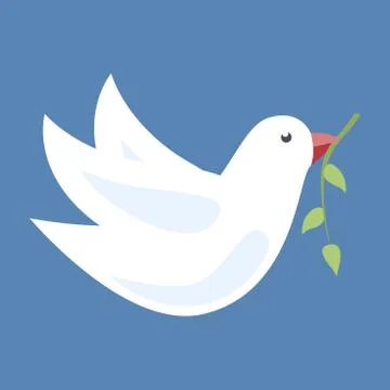 Dove with olive branch Stock Illustration