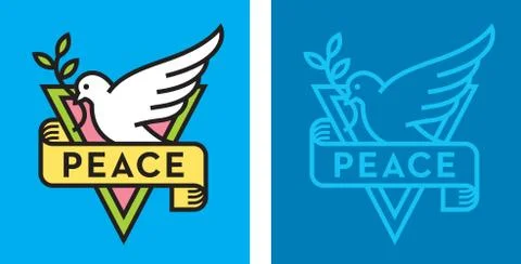Dove of Peace Logo Stock Illustration