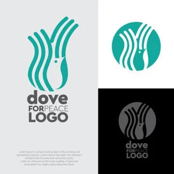 Dove - peace logo Stock Illustration