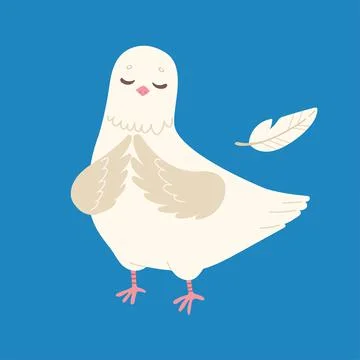 Dove of peace vector, no war in Ukraine Stock Illustration
