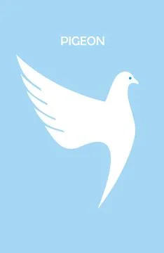 Dove, pigeon. Stock Illustration