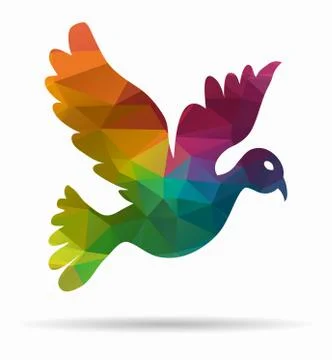 Dove poly icon イラスト素材