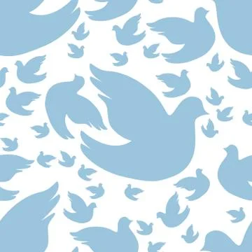 Dove seamless pattern Stock Illustration