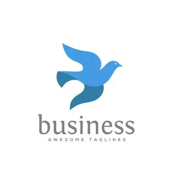 Dove vector logo concept illustration Stock Illustration