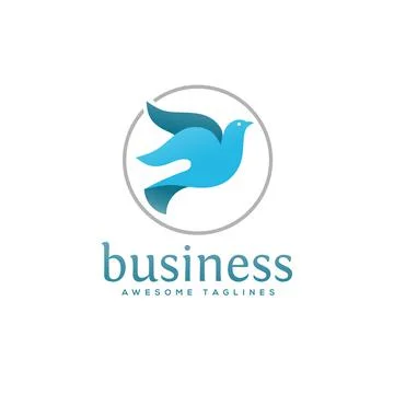 Dove vector logo concept illustration Stock Illustration