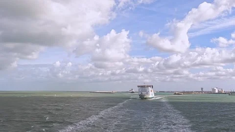 Dover to Calais Ferry at Sea Stock Footage 219239012
