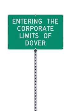 Dover Corporate Limits road sign Stock Illustration