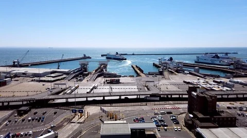 Dover docks timelapse 2 Stock Footage 107991606