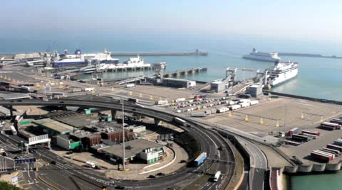 Dover Port UK Aerial Wide 動画素材 22752853